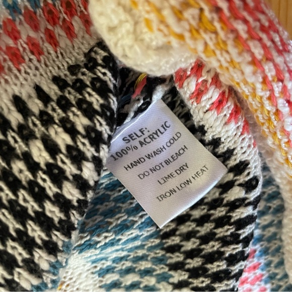 Promesa Three Quarter Length Multi-Colour Knit Striped Sweater Size Medium - Picture 5 of 5